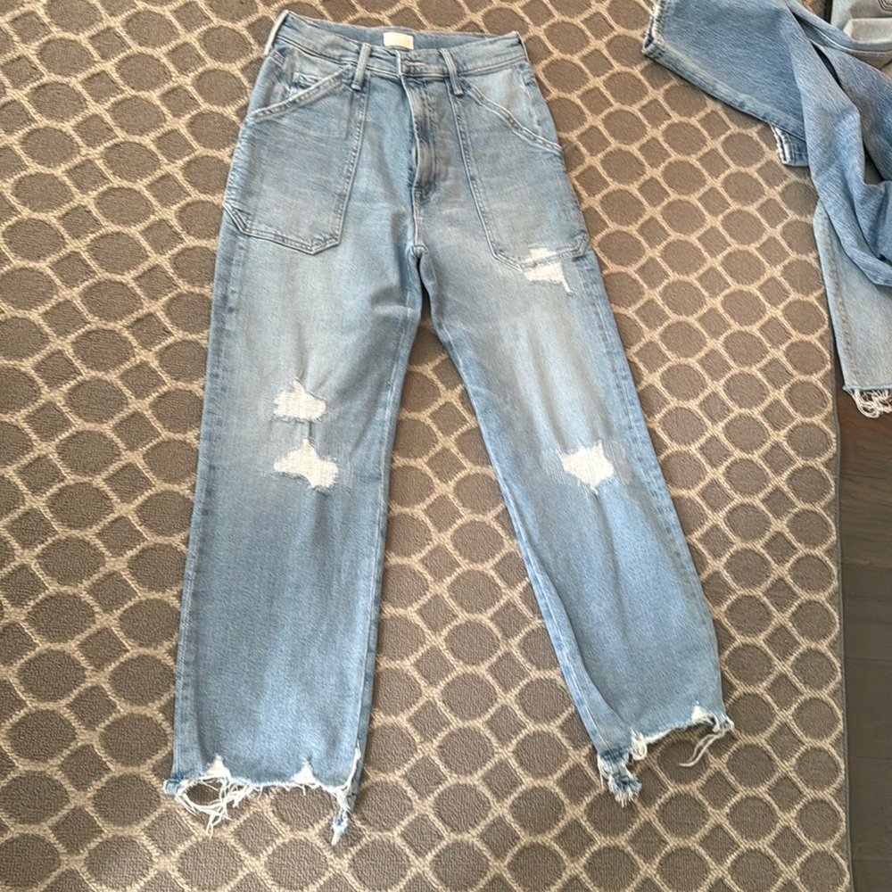 Mother jeans, Cropped wide leg